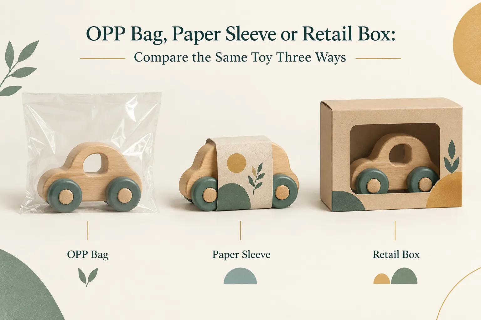 OPP Bag vs Paper Sleeve vs Retail Box: Toy Packing Choice
