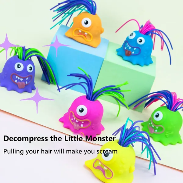 Hair-Pull Screaming Character Toy - Halloween Design - product view 11