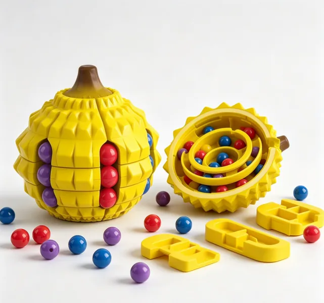 Durian-Shape Rotating Bead Puzzle