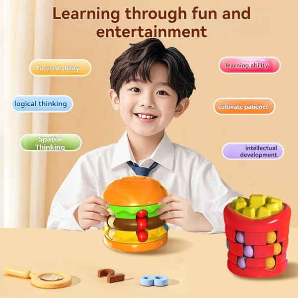 Magic Bean Rotating Puzzle Cube - product view 3