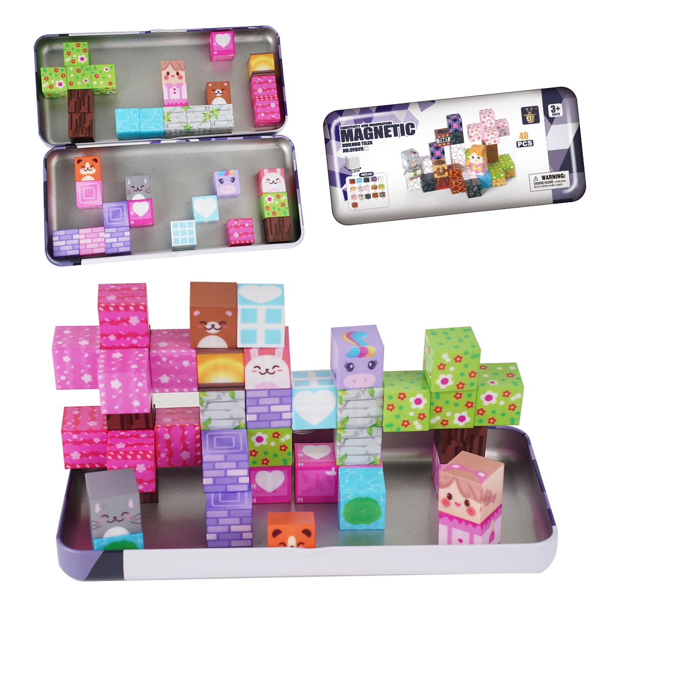 40-Piece Magnetic Cube Set - 20 mm Blocks - product view 5