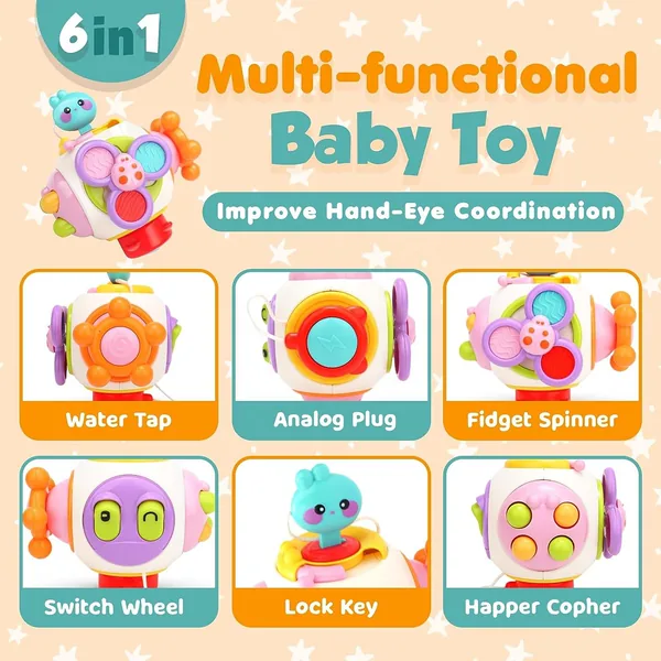 Handheld Busy-Board Activity Cube - product view 4