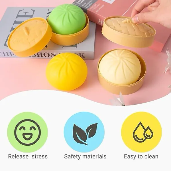 Dumpling Squeeze Toy with Steamer Packaging - product view 5