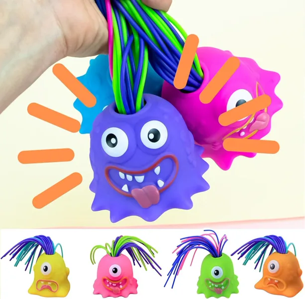 Hair-Pull Screaming Character Toy - Halloween Design - product view 9