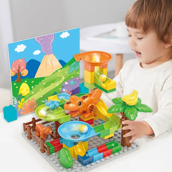 60-Piece Dinosaur Marble Run Set - product view 3