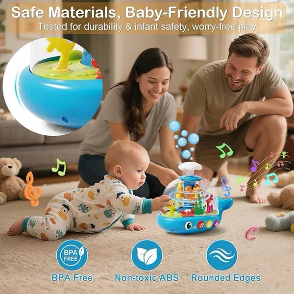 Whale Activity Spinner with Light & Music - product view 3