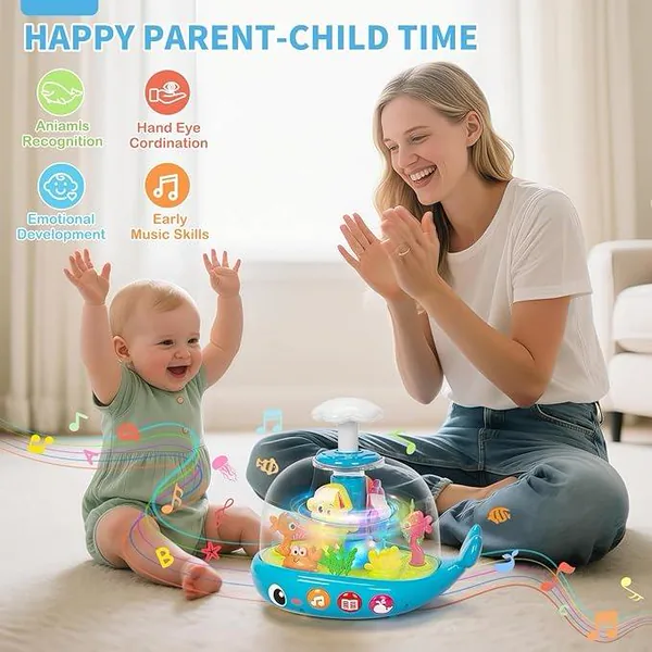 Whale Activity Spinner with Light & Music - product view 11