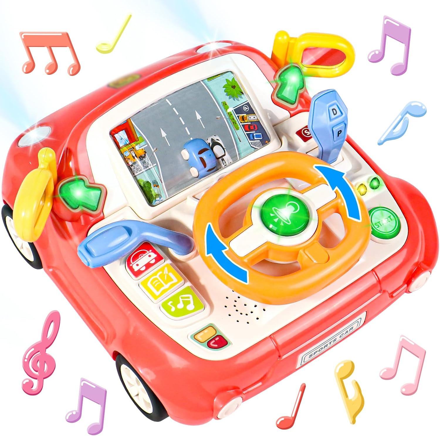 Musical Steering-Wheel Activity Toy - product view 2