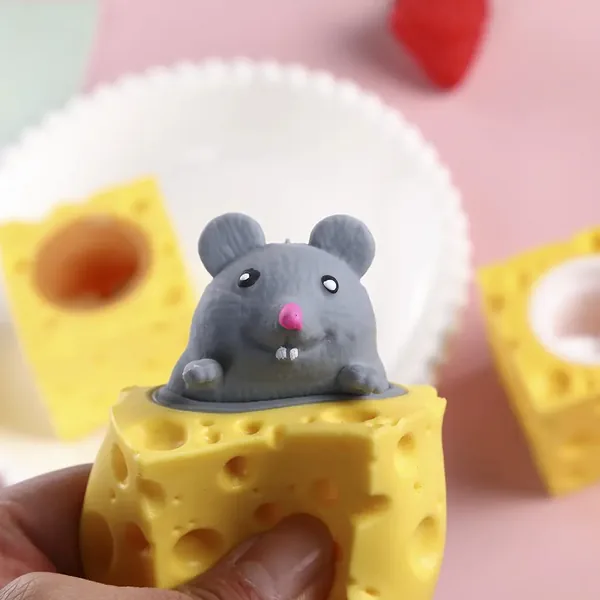 Mouse-in-Cheese Hide-and-Seek Squeeze Toy - product view 3
