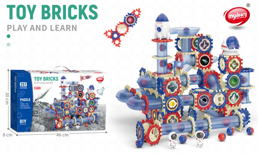Space-Theme Marble Run Building Set - product view 5