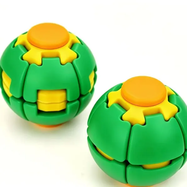 Press-and-Spin Fidget Ball - 3D-Printed Design