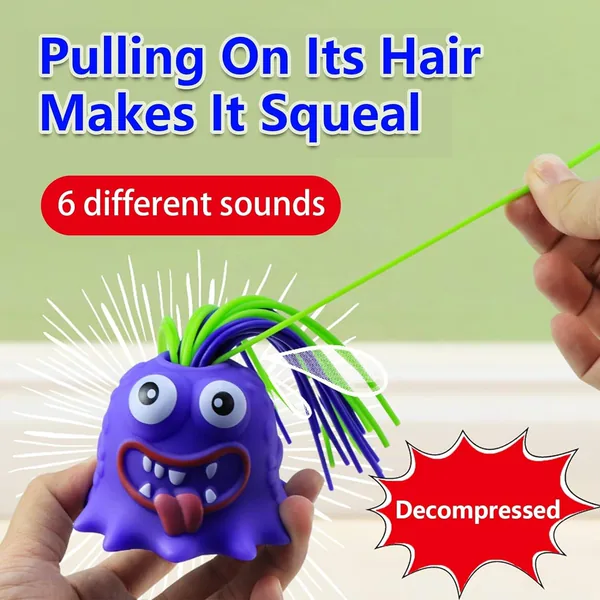 Hair-Pull Screaming Character Toy - Halloween Design - product view 17