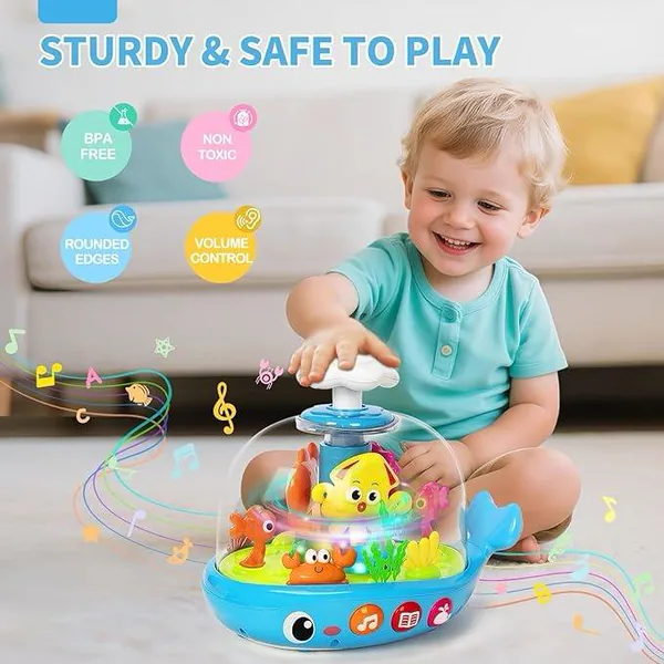 Whale Activity Spinner with Light & Music - product view 9