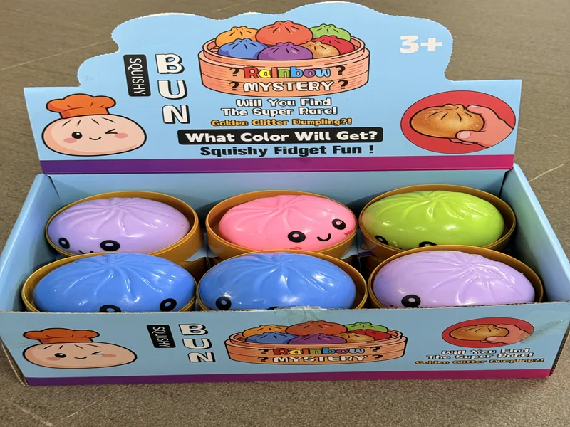 Smiling Bun Squeeze Toy - Flour Dough Filling
