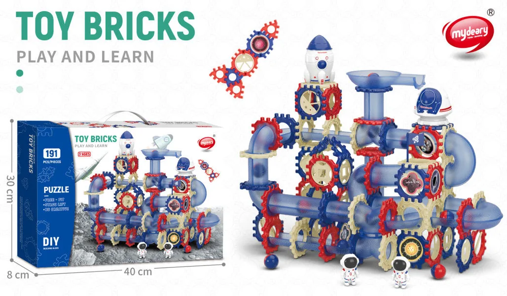 Space-Theme Marble Run Building Set - product view 3