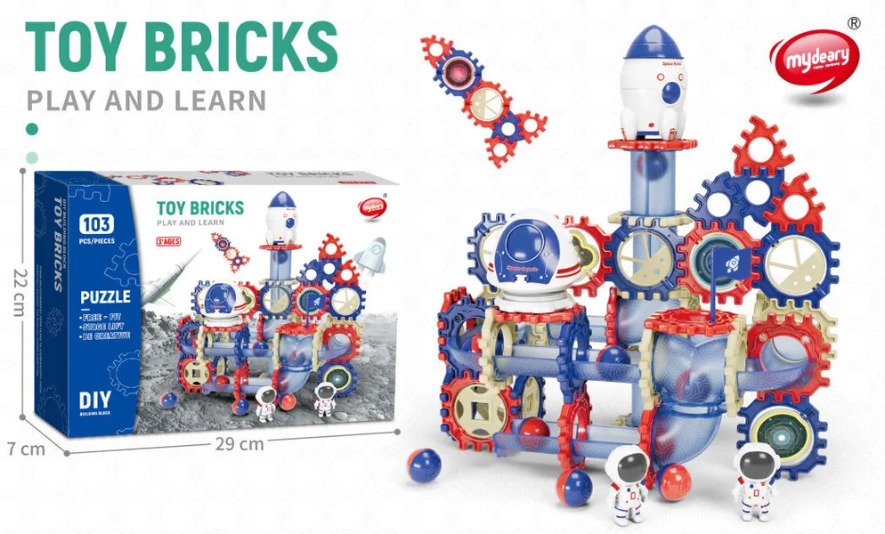 Space-Theme Marble Run Building Set - product view 6