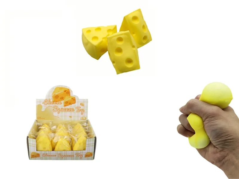 Flour & Cheese Squeeze Toys - 12-Piece Display