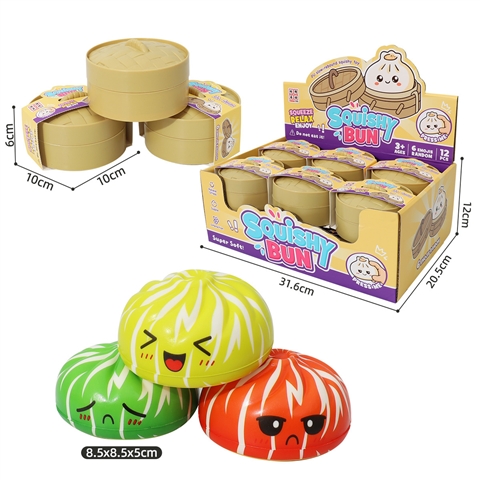 Zebra-Stripe Bun Squishy - Steamer Pack