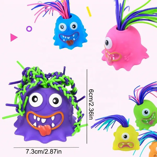 Hair-Pull Screaming Character Toy - Halloween Design - product view 8