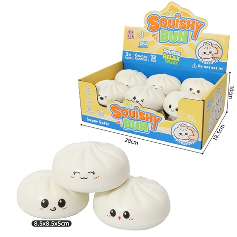 White Mini Bun Squishy - Display Pack