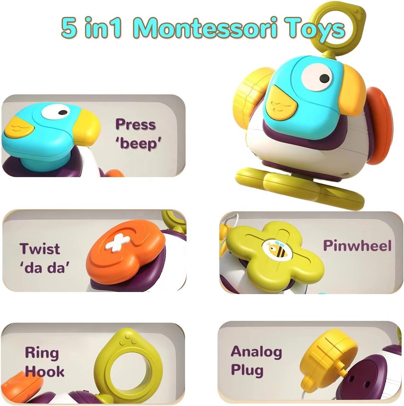Travel Activity Cube with Busy-Board Features - product view 3
