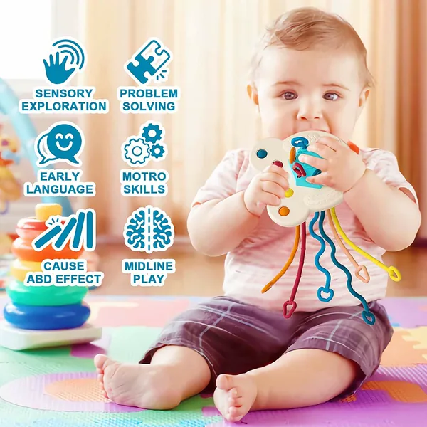 Flying-Saucer Pull-String Activity Toy - product view 5