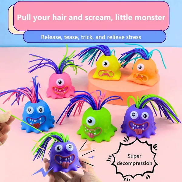 Hair-Pull Screaming Character Toy - Halloween Design - product view 16