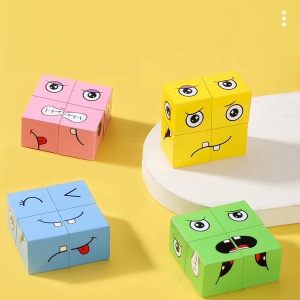 Expression-Matching Plastic Block Puzzle - product view 2