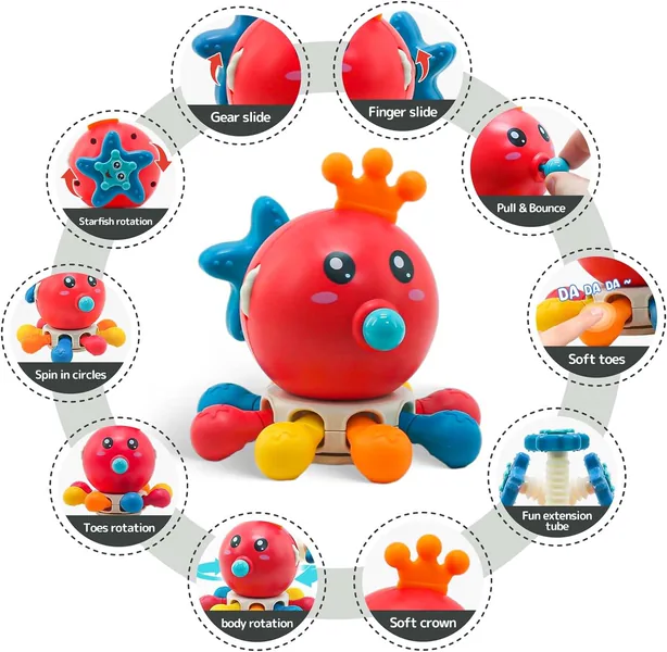 Octopus Pull-String Activity Toy - product view 6