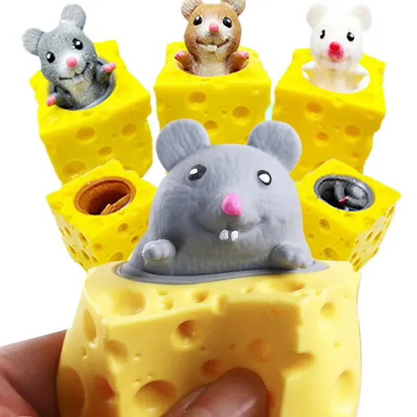 Mouse-in-Cheese Hide-and-Seek Squeeze Toy - product view 2