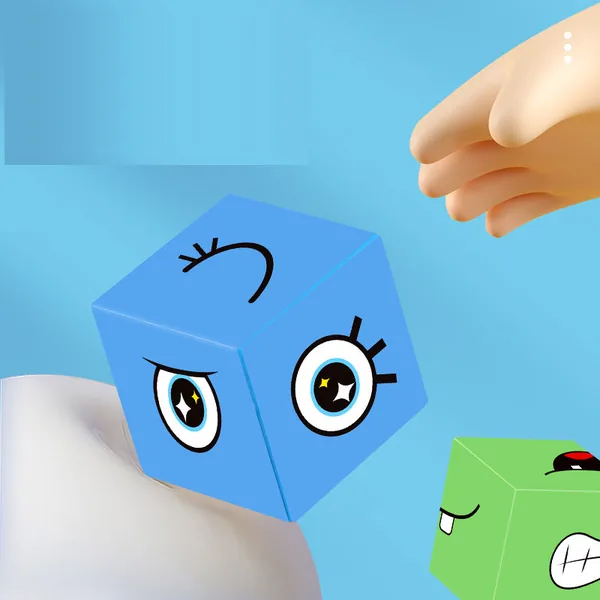 Expression-Matching Plastic Block Puzzle