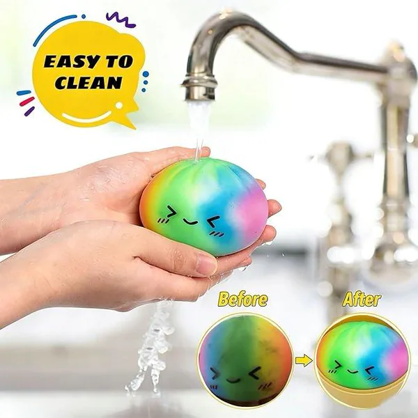 Color Dumpling Squeeze Toys with Steamer Pack - product view 3