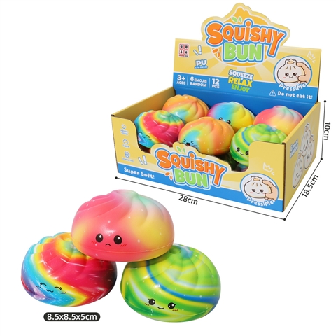 Rainbow Mini Bun Squishy - Display Pack