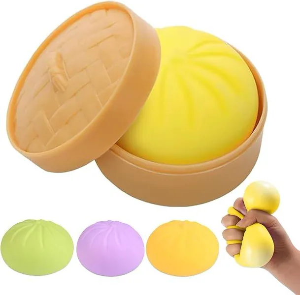 Dumpling Squeeze Toy with Steamer Packaging - product view 2