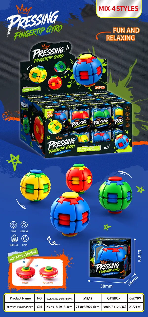 Rotating Fidget Ball - Display Box - product view 6