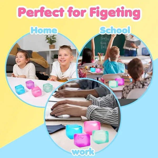Square Ice-Cube Squeeze Toy - 7.5 cm - product view 6