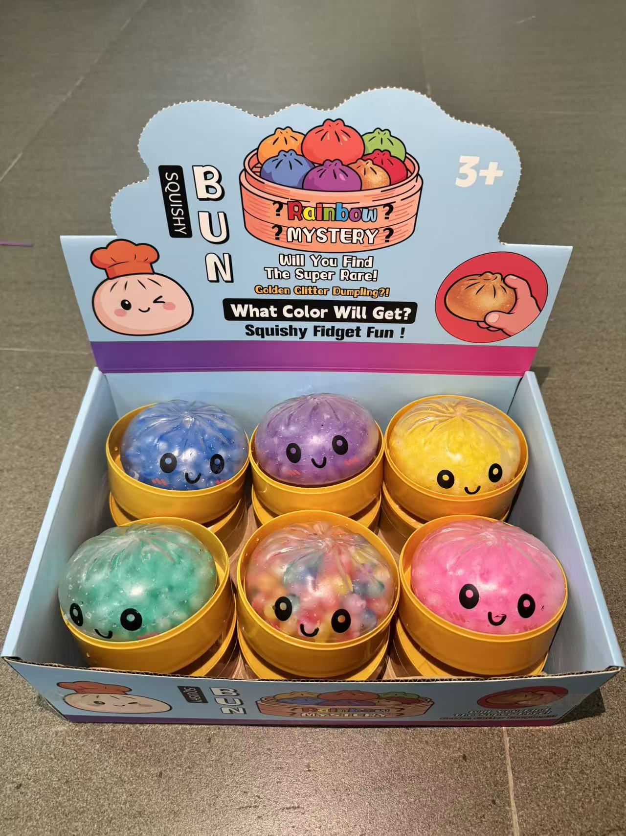 Smiling Bun Squishy - Water-Bead Filling