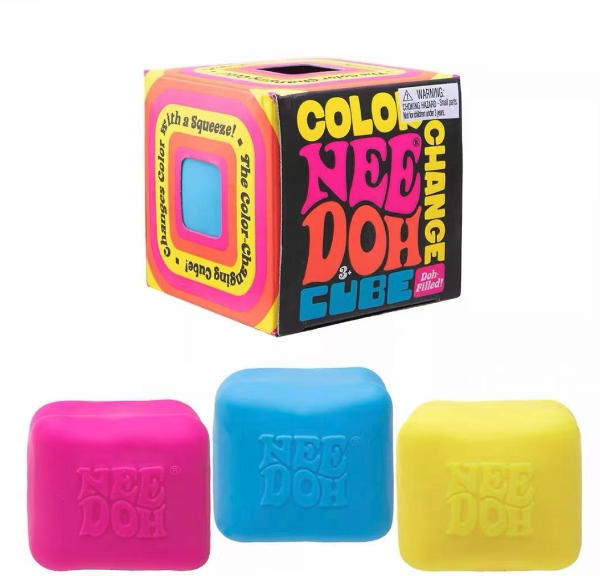Color Cube Squeeze Toy - Flour-Filled Design