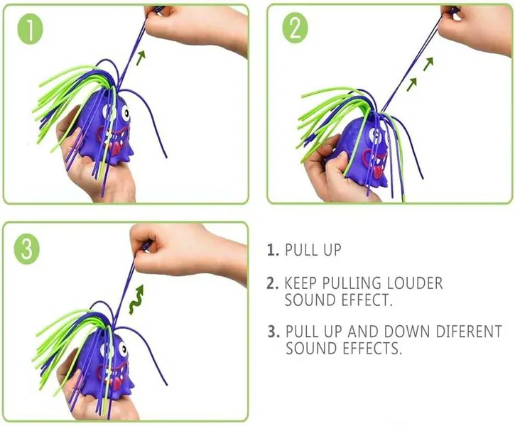 Hair-Pull Screaming Character Toy - Halloween Design - product view 6