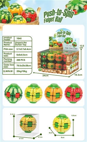 Fruit-Theme Finger Spinner Assortment