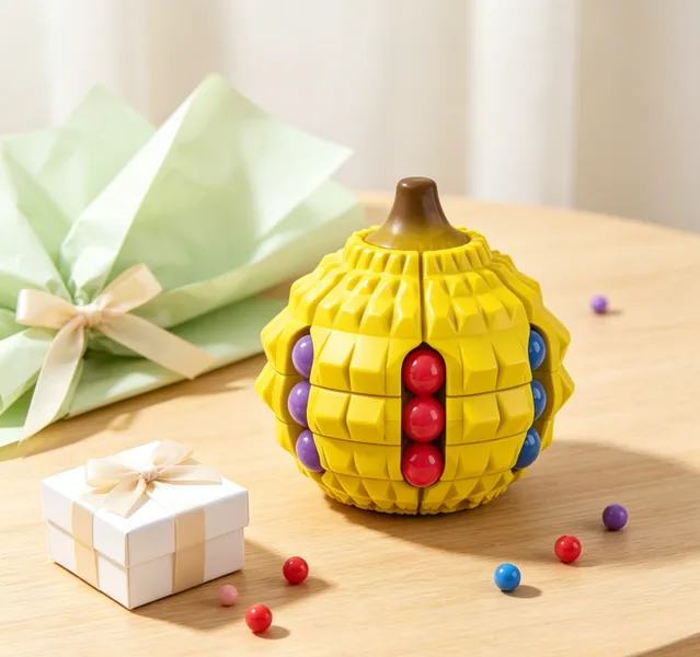 Durian-Shape Rotating Bead Puzzle - product view 3