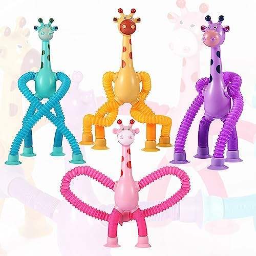 Telescopic Giraffe Fidget with Suction Cups