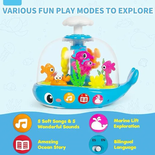 Whale Activity Spinner with Light & Music - product view 7