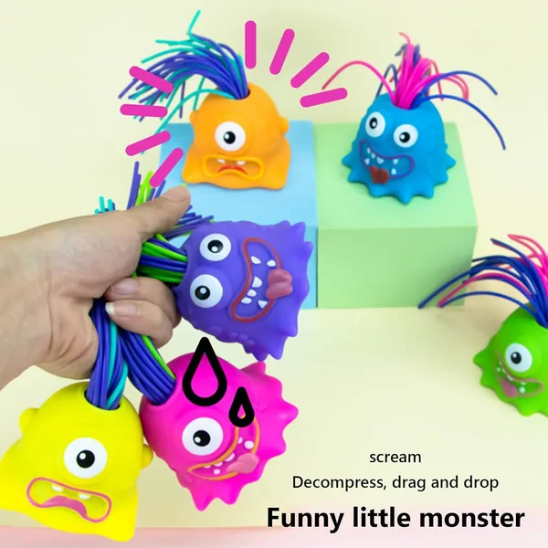 Hair-Pull Screaming Character Toy - Halloween Design - product view 12