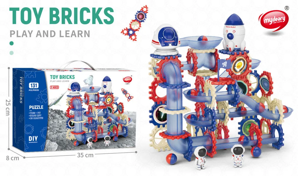 Space-Theme Marble Run Building Set - product view 4