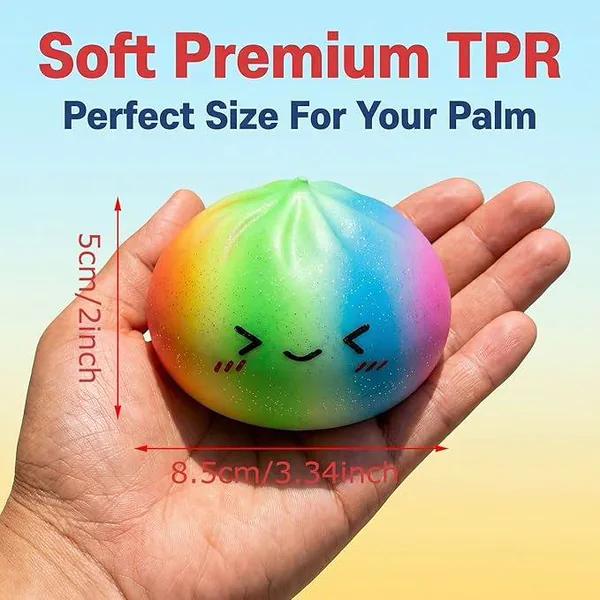 Color Dumpling Squeeze Toys with Steamer Pack - product view 6