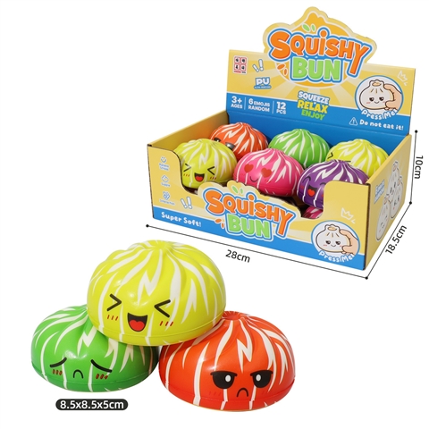 Zebra-Stripe Bun Squishy - Display Pack