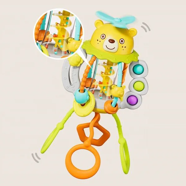 Pull-String Activity Ball with Pop Bubbles - product view 3