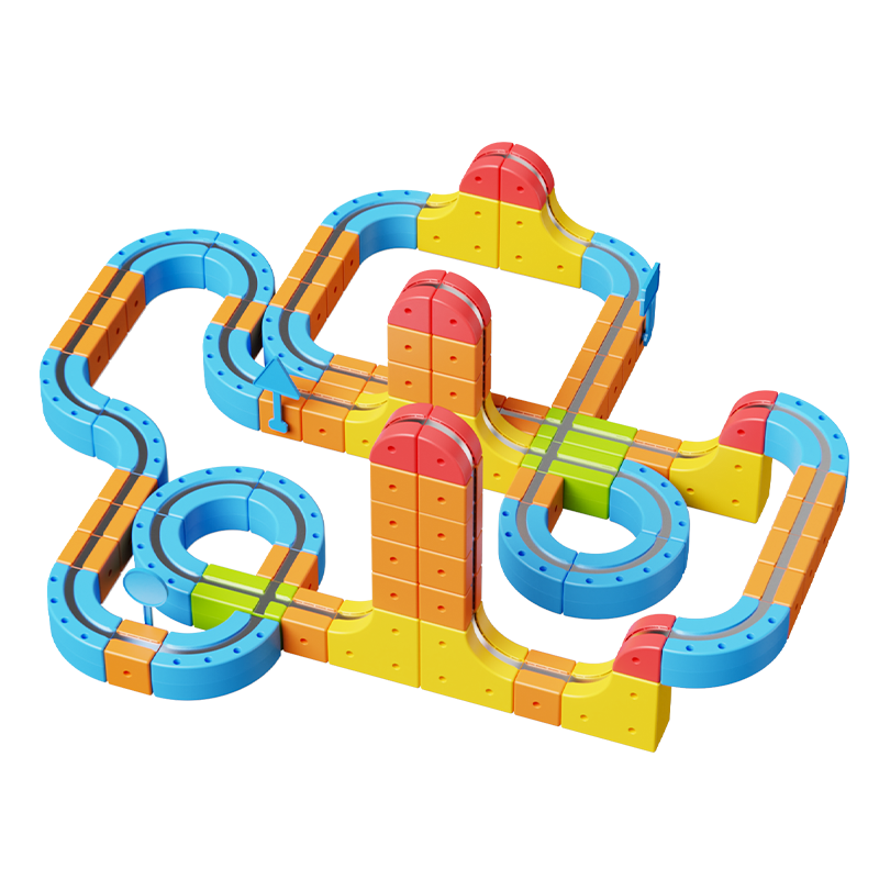 Magnetic Car Track Building Set - 150 Pieces - product view 4