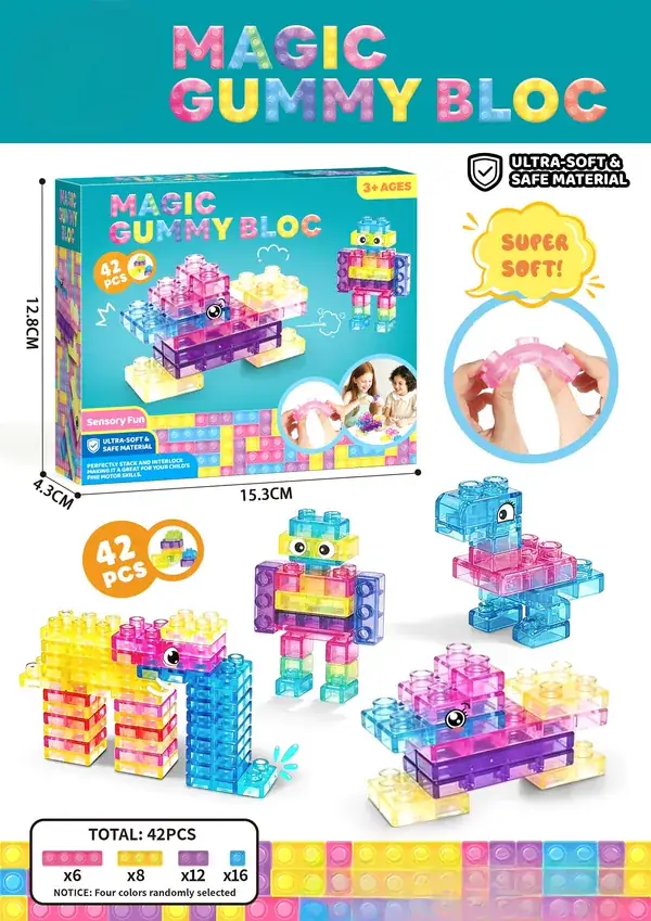 42-Piece Soft Building Block Set
